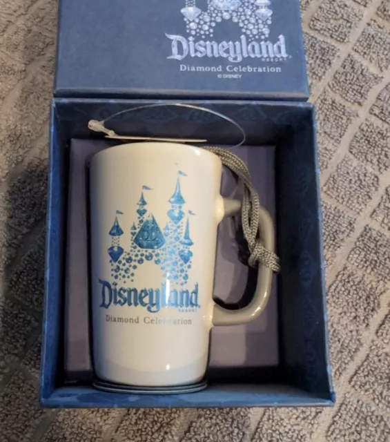 Disney Parks Disneyland 60th Diamond Celebration Starbucks Mug Ornament