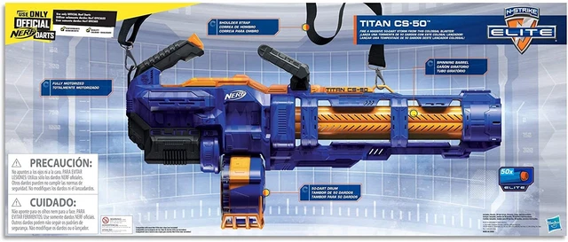 NERF Elite Titan CS 50 Blaster With 50 Official Darts Ages 8+ Toy Gun 3