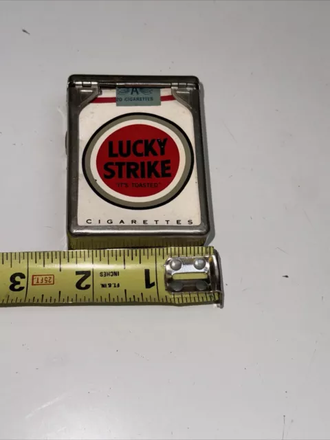 Jemco Hold-a-Pak Cigarette Case Holder Spring Loaded Flip Top Lucky Strike 1940s