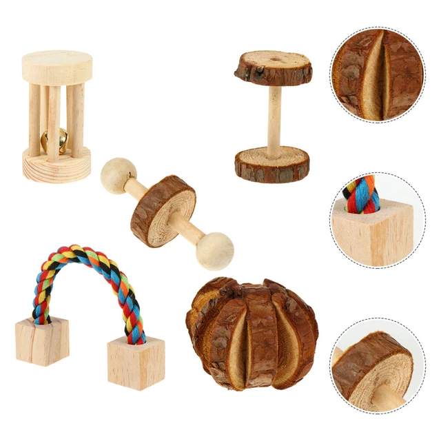 5 Stück kleines Haustier Hamster Kaninchen Zähne Pflege Backenzahn Spielzeug