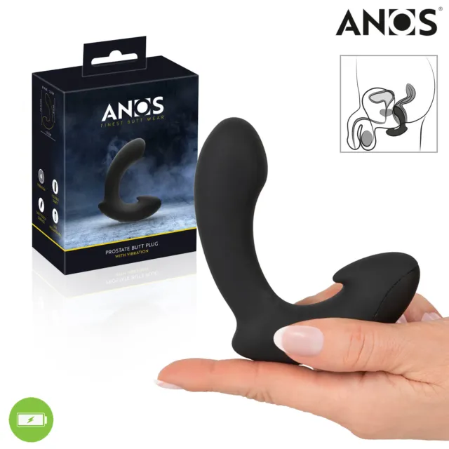 ANOS Prostate Butt Plug with Vibration - Anal Stimulator for P-Spot & Perineum