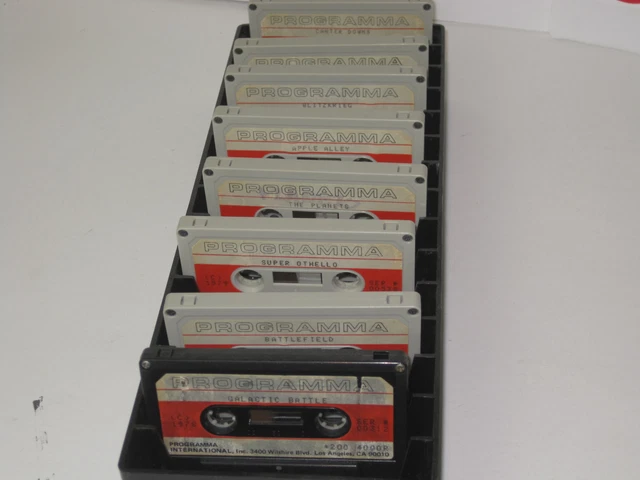 Vintage Apple II Cassette Games Lot 1970's Programma International