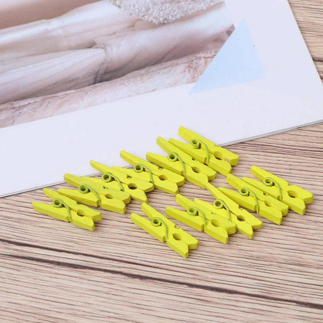 100 piezas Fotoclips Dormitorio Decoración Pared Decoración Navidad Pinza para ropa