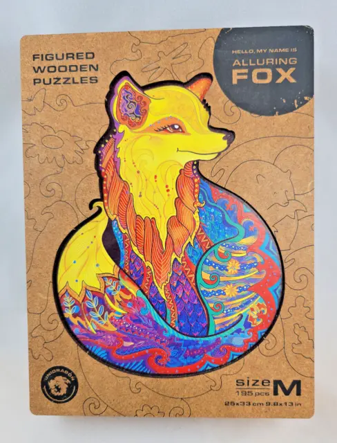 Unidragon Wooden Jigsaw Puzzles "Alluring Fox"  Sz Medium 195 Pcs