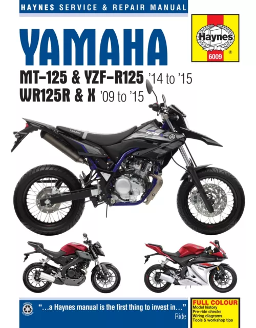 Yamaha MT-125,YZF-R125 (14-5), WR125R/X (09-15) Haynes Repair Manual (Paperback)
