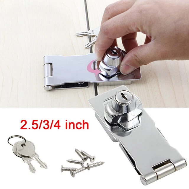 Helonge Door Hasp Latch, 3 inch Hasp Lock Stainless Steel Padlock Cl