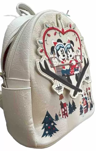 Disney Loungefly Mickey & Minnie Mouse Christmas Holiday Mini Backpack 2021 3