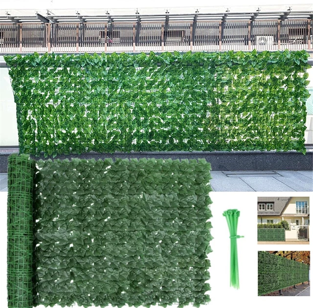 100x300cm Künstliche Efeu Sichtschutz Hecke Zaun Balkon Blätter Kunstpflanzen DE