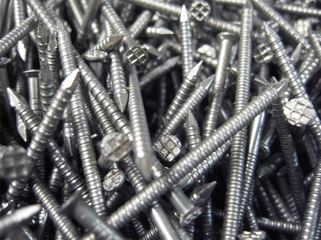 3 LBS 304 74mm STAINLESS STEEL EXTERIOR TRIM SIDING DECK HAND NAILS ANNULAR RING
