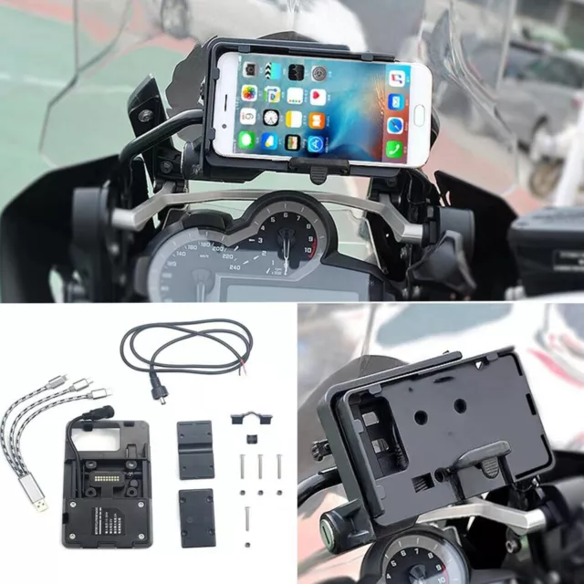 Support téléphone portable avec chargeur USB pour BMW R1200GS LC Adv 2013-2017