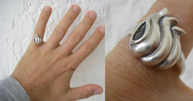 Bague en argent sterling massif 925 poli - Largeur : 4 mm - Tailles disponibles : De 45 à 69 - Pour hommes Bague en argent sterling massif 925 poli - Largeur : 4 mm - Tailles disponibles : De 45 à 69 - Pour hommes