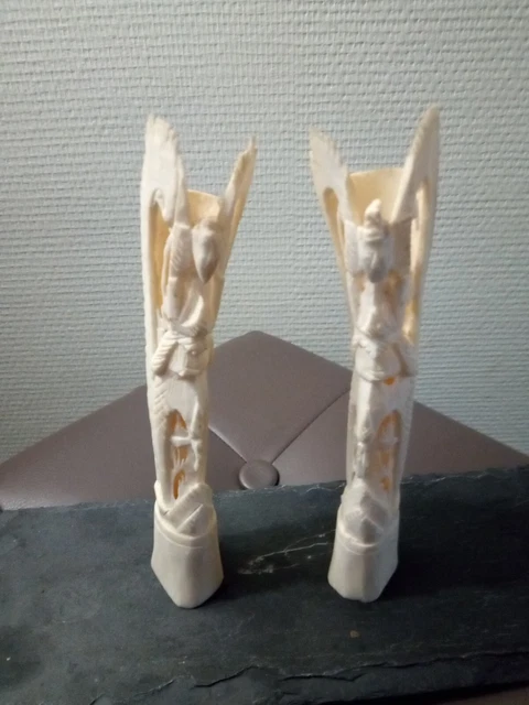 Ensemble en Os richement Sculpté du XIXème Siècle