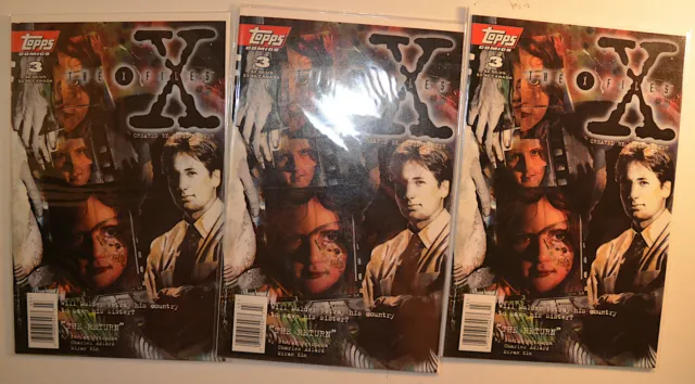 The X-Files Lot of 3 #3 (x3) Topps Comics (1995) NM 1st Print Comic Books