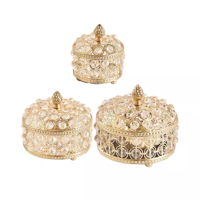 Boîte à bijoux en cristal Bracelets Anneau de stockage Affichage Organisateur