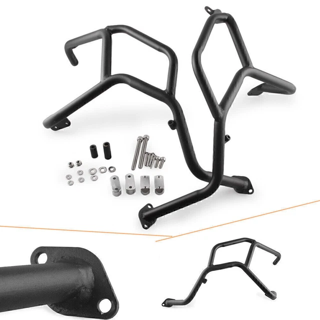 Pedane Highway Universali Cromate Per Moto – Staffe Regolabili Per Crash Bar Da 3,2 Cm – Compatibili Con Harley E Altre Marche - 4