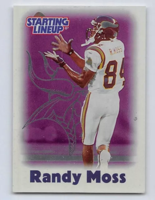 2000  RANDY MOSS - Starting Lineup Football Card - MINNESOTA VIKINGS (WHITE)