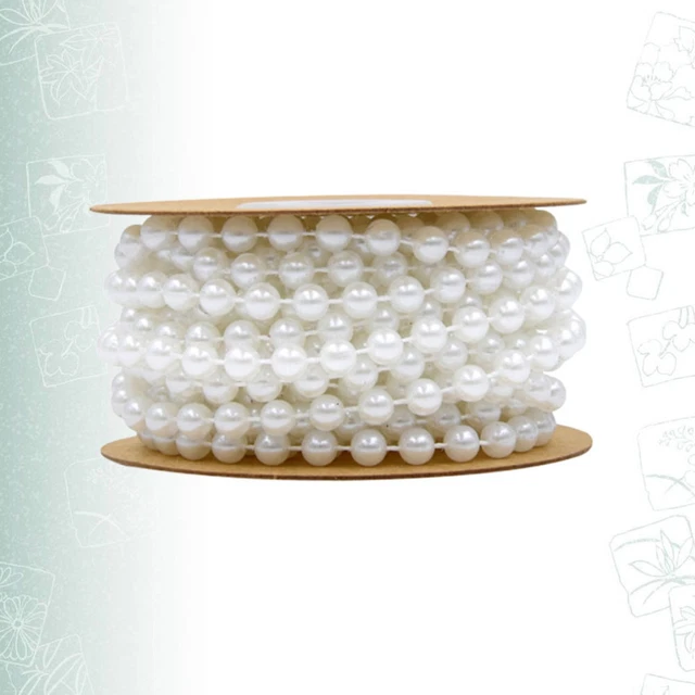 6 MM Pearl Bead Chain Simulation Pearls String Bead Wedding Decor Artificial