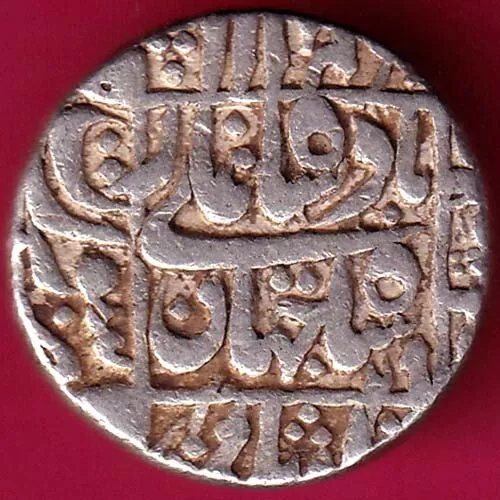 Mughal Shah Jahan Surat Mint Name on left One Rupee Rare Coin #KA133