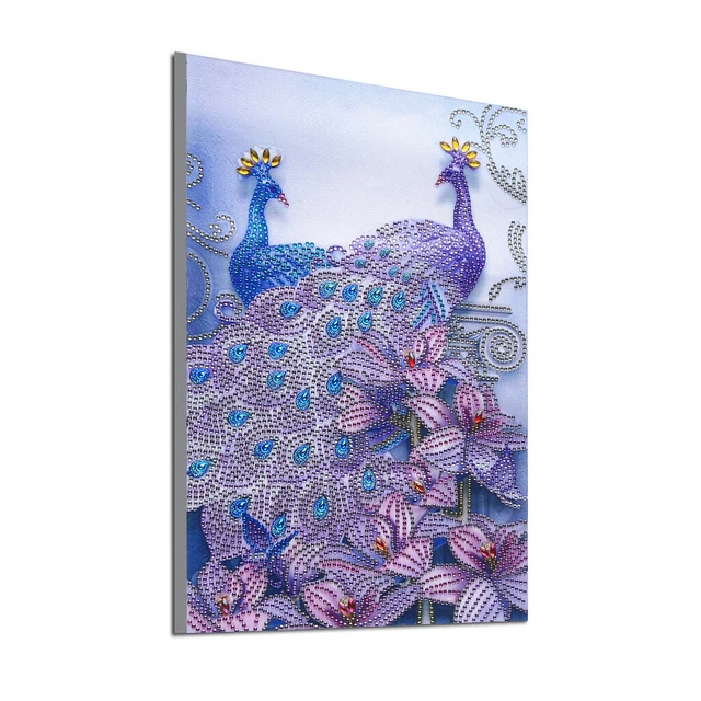 5D Harz Diamant Malen Sete Pfau Strass Kreuzstich Basteln DIY
