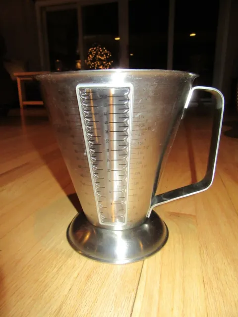 16N/Rare Amco Stainless Steel Measuring Cup/52 Ounces/Handle!