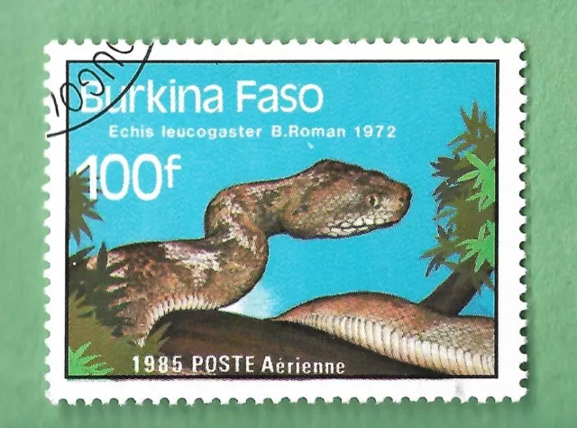 Burkina Faso Used Snake Postage Stamp 1.49