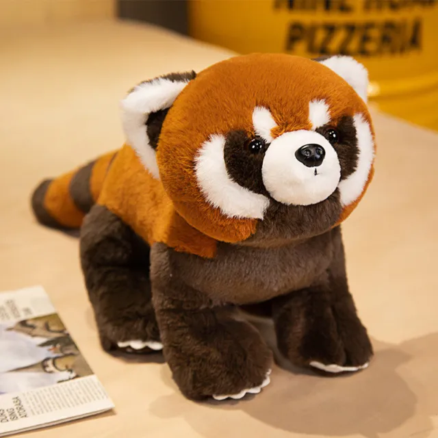 Lifelike Red Panda Stuffed Animals Raccoon Plush Toy Cute Doll Gift for Kids
