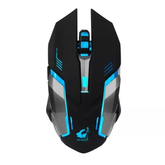 Souris Gamer Sans Fil USB 4000dpi optique ergonomique Pro Gamer Gaming