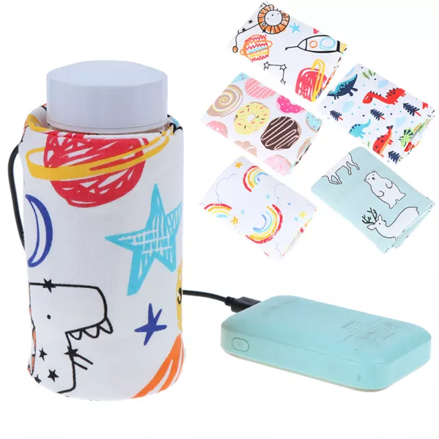 1* USB Baby Bottle Warmer Portable Milk Travel Cup Warmer Heater Bottle Cover-FY
