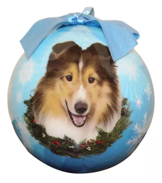 SHELTIE---Shatterproof Ball Ornament--3"-- by E & S Pets