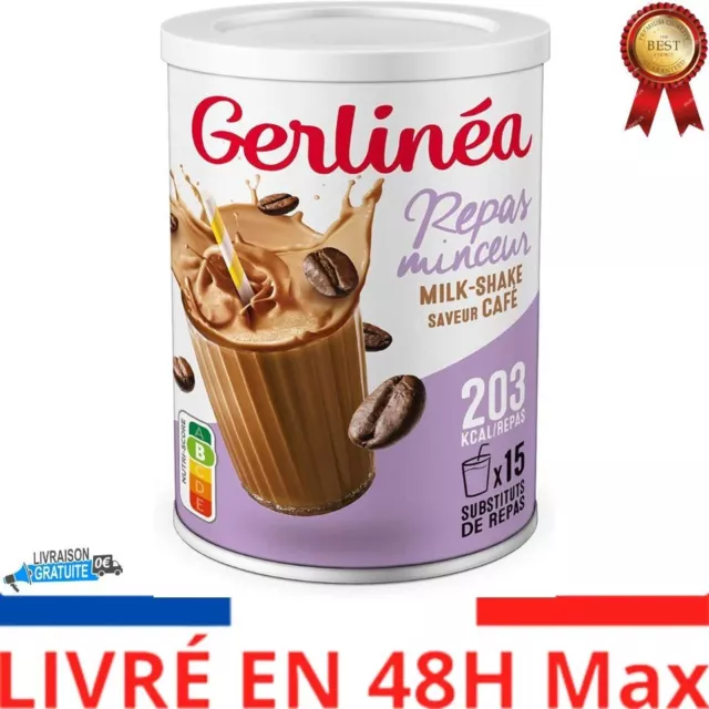 Gerlinéa Boisson Milkshake goût Café Substituts de repas riche en protéines Poud