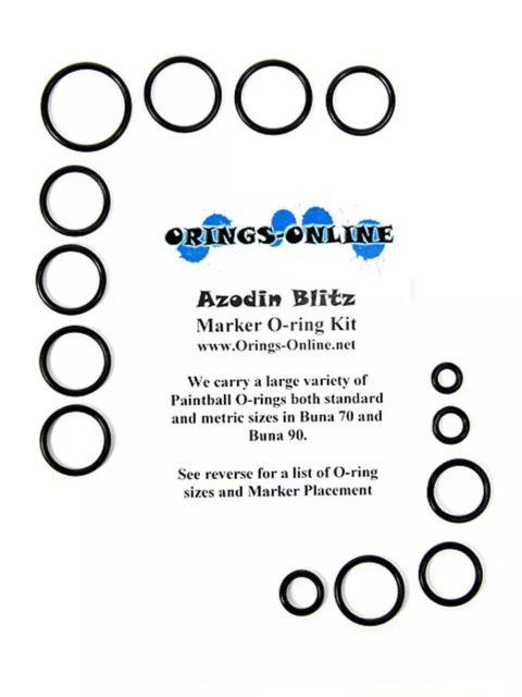 Azodin Blitz Paintball Marker O-ring Oring Kit x 2 rebuilds / kits