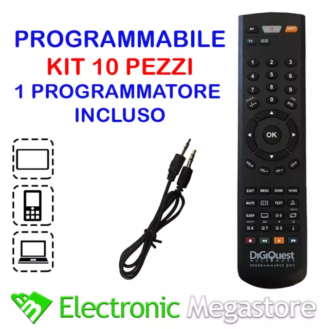 Kit 10 telecomandi universali programmabili da computer program con made for you