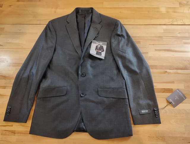 MEN'S KENNETH COLE Reaction Techni-Cole The Flex Coat Suit Jacket 38REG ...