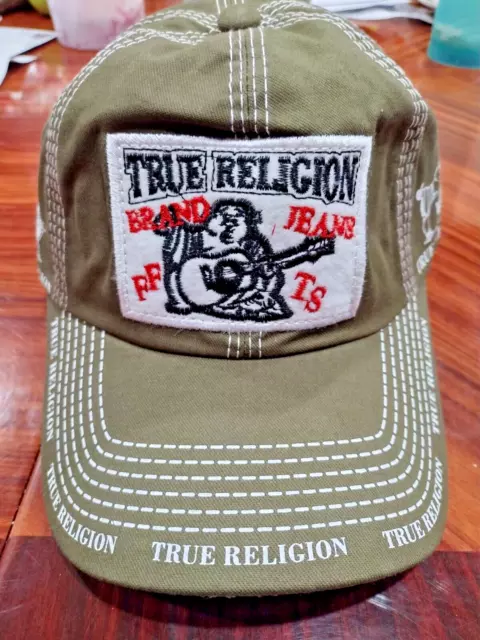 True Religion   GREEN Embroidered Baseball Hat Cap