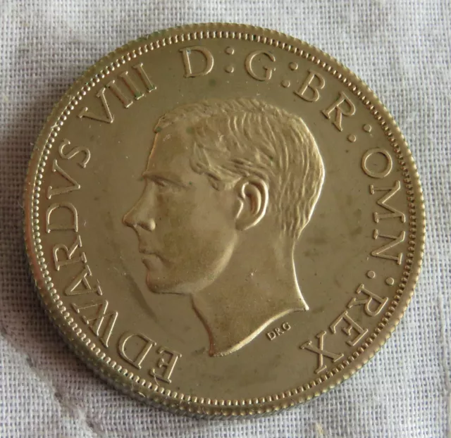 EDWARD VIII 1936 GOLDEN ALLOY PROOF PATTERN BRITANNIA FLORIN - mintage 18 2