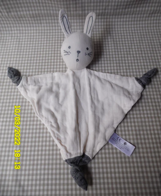 Cd/ Doudou Simba Toys Kiabi Lapin Lange Creme Gris Plat Pois ..35Cm Neuf 2 Dispo