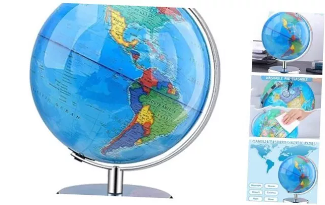 Globes For Kids - 8” World Globe For Children & Adults With Stand -