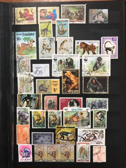 Giant Monkey Stamp Collection Mint & Used On  6 Pages - Nice Lot