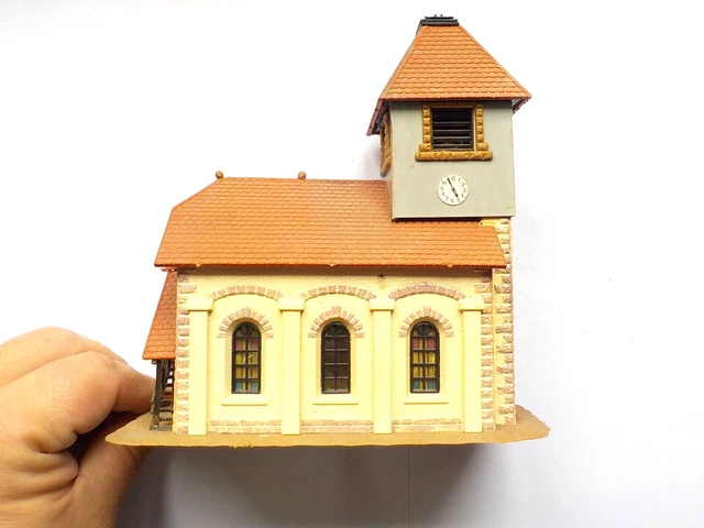 Église De Village Style Américain - Bâtiment HO Fait Main - Décor De Modélisme