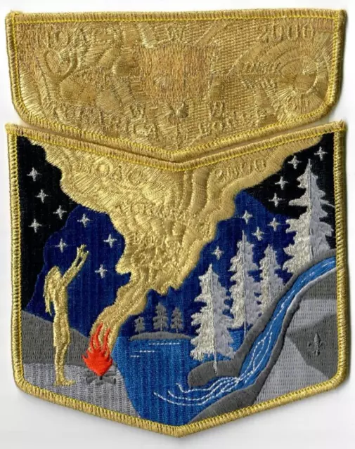 Boy Scout OA 266 Tukarica Lodge 2000 NOAC Gold Mylar Flap Set