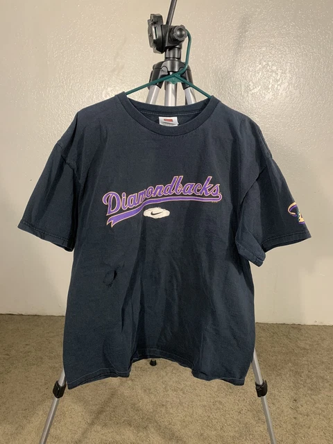 VINTAGE ARIZONA DBACKS Nike Team MLB Black T Shirt Sz Large Sportswear