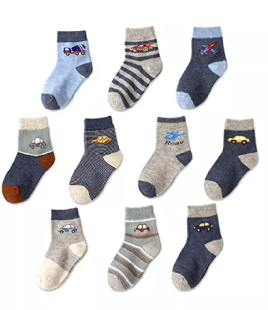 10 Pairs Baby Socks Boys Girls Socks Cotton Socks Kids Toddler Cute Cartoon Sock