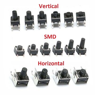 Momentary Tactile Push Button Switch Vertical/SMD/Horizontal Mini Micro PCB