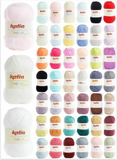 50g Katia Peques (for Baby) weiche Wolle Garn zum Stricken Häkeln GP 49,80€/1kg