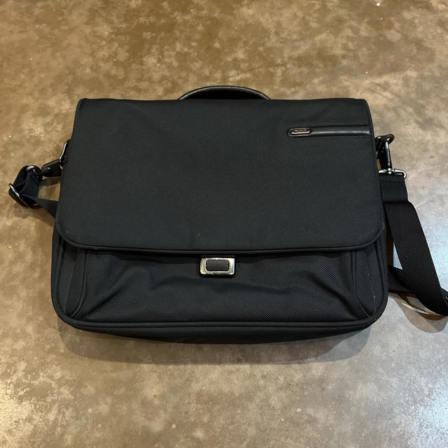 Tumi FXT Ballistic Nylon Slim Expandable Computer Flap Briefcase Black #26192D4