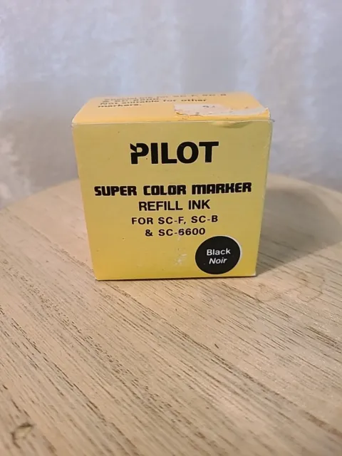 PILOT Super Color Permanent Marker Refill Ink, Black Ink, 1 Ounce Bottle with