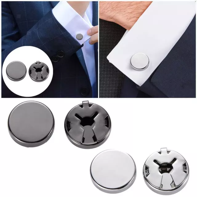 Boutons de manchette ronds pour hommes de qualité simplement accessoires de