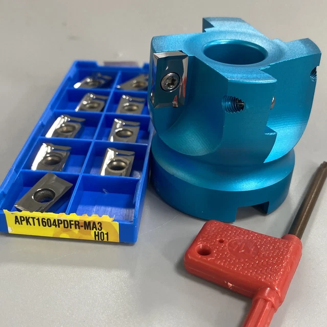 10pc APKT1604PDFR-MA3 H01 r0.2 Carbide for Aluminum + 1X AL400R-50-22-4F Holder