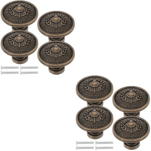 8 piezas perillas de gabinete cajón decorativo tirones tocador de metal tira armario
