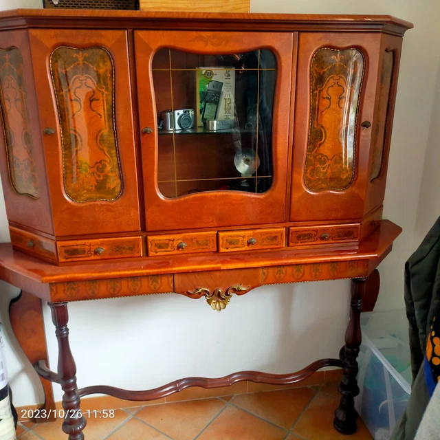 vetrinetta antica stile Liberty legno inizi 1900 ottimo stato senza difetti.